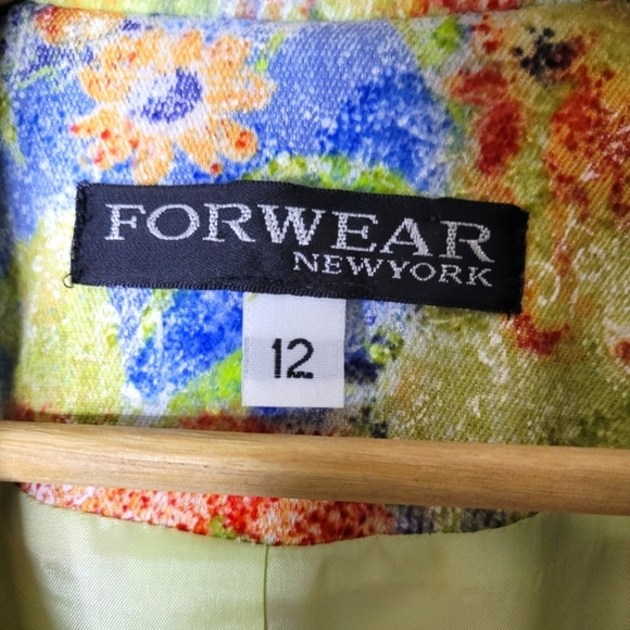 Vintage Pastel Floral Blazer Size 12 NWT Forwear New York - Picture 8 of 10